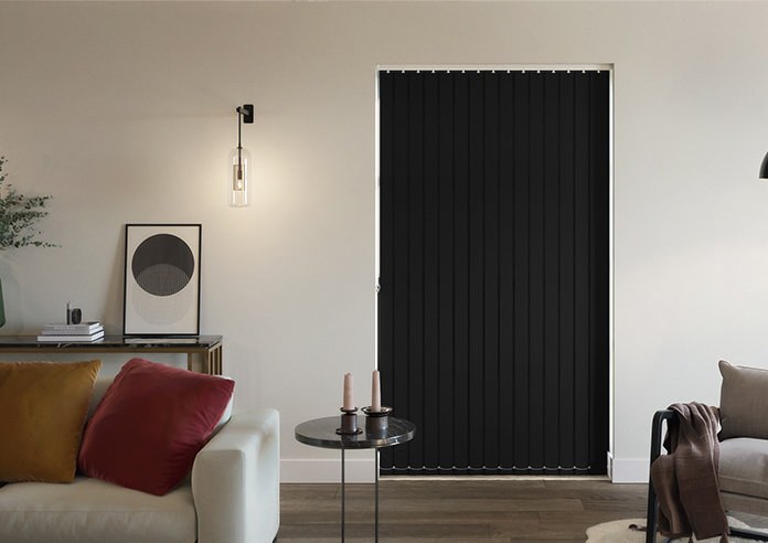Toulouse (Blackout), Textured Black - Vertical Blind - Image 6